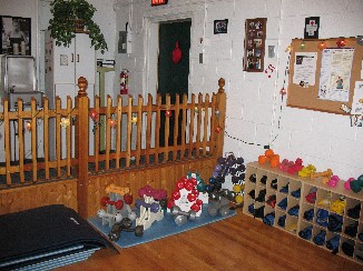 Enough mats and weights of various shapes and measures for all.
